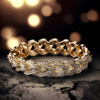 portrait of women's bracelet jewelry, AI Generative photo