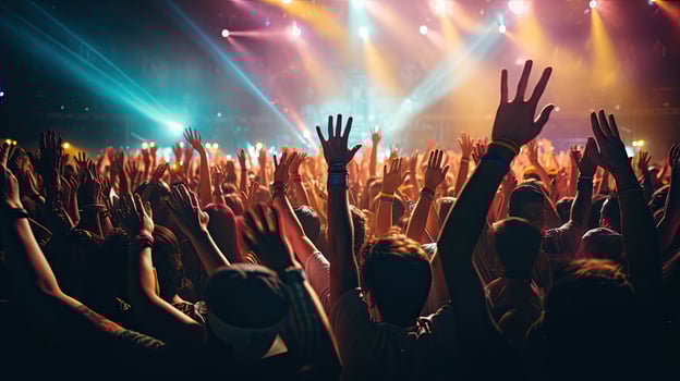 Light Music Festival Party people enjoy concert at festival photo