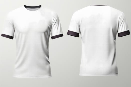 Mockup sports football team uniforms white shirt, Generative AI illustration photo