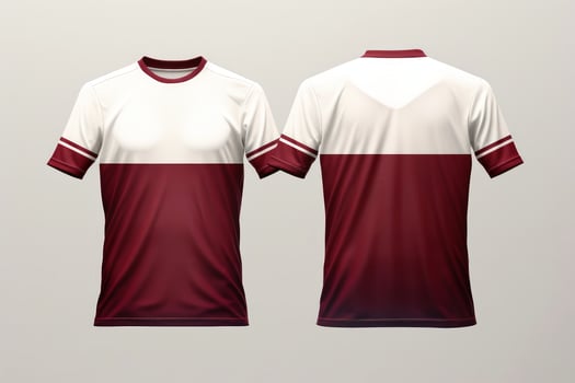 Mockup sports football team uniforms multicolors shirt, Generative AI illustration photo