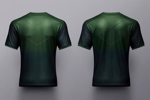Mockup sports football team uniforms multicolors shirt, Generative AI illustration photo
