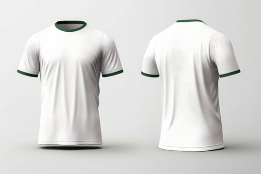 Mockup sports football team uniforms white shirt, Generative AI illustration photo