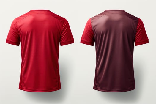 Mockup sports football team uniforms multicolors shirt, Generative AI illustration photo