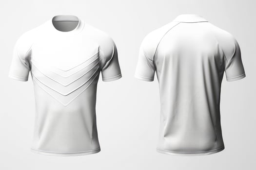 Mockup sports football team uniforms white shirt, Generative AI illustration photo