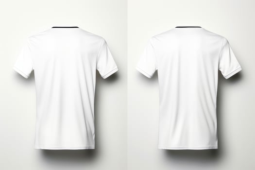 Mockup sports football team uniforms white shirt, Generative AI illustration photo