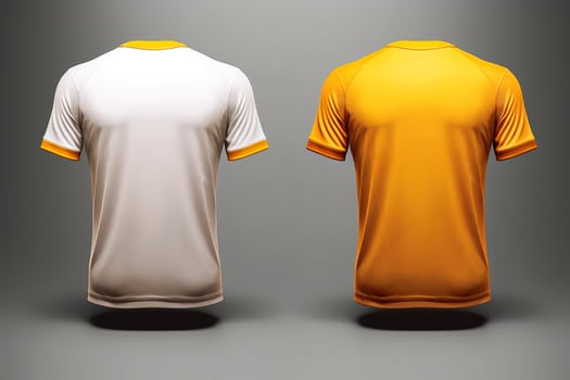 Mockup sports football team uniforms multicolors shirt, Generative AI illustration photo