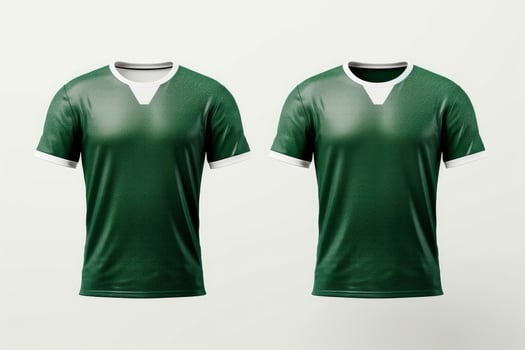 Mockup sports football team uniforms multicolors shirt, Generative AI illustration photo