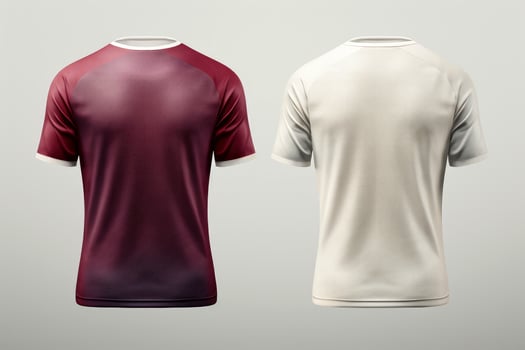 Mockup sports football team uniforms multicolors shirt, Generative AI illustration photo