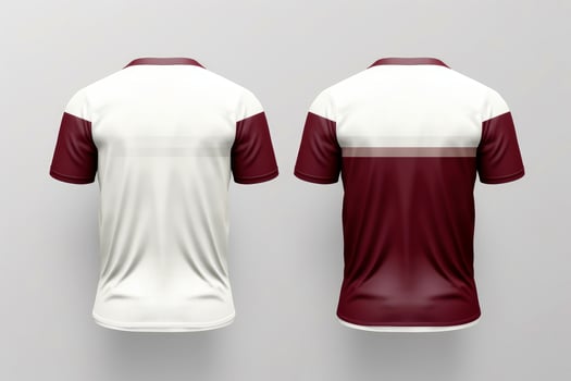 Mockup sports football team uniforms multicolors shirt, Generative AI illustration photo