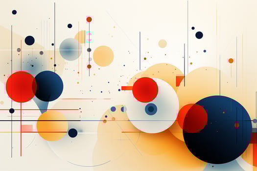 Abstract geometric background with colorful circles. illustration for your design. Ai Generated photo