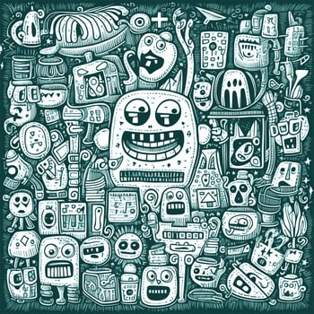 black friday sale hand drawn concept illustration doodle photo
