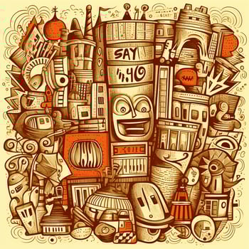 black friday sale hand drawn concept illustration doodle photo