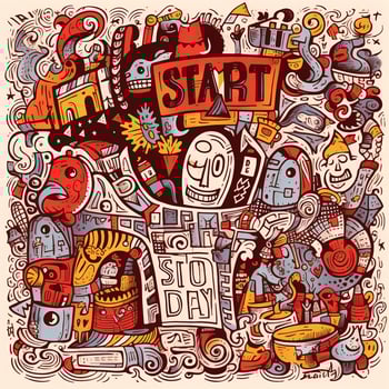 black friday sale hand drawn concept illustration doodle photo