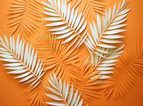 Vivid background with tropical leaves photo
