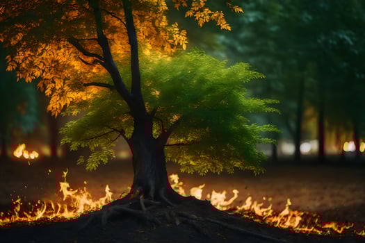 photo wallpaper the forest, fire, tree, the forest, the forest, the forest, the. AI-Generated