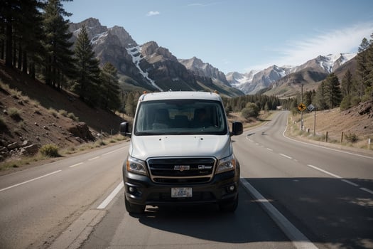 On the Road Delivering Dreams. AI Generated. photo