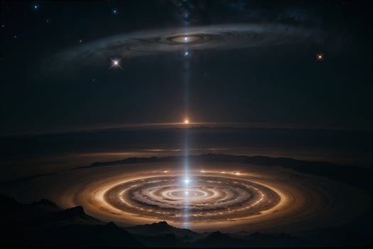 Majestic View of the Vast Outer Universe. AI Generated. photo