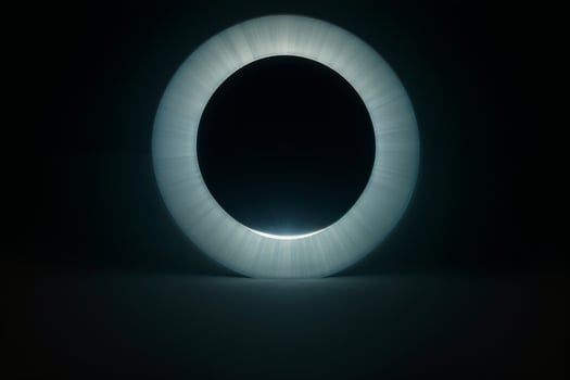 Mesmerizing Circle of Light in Abstract Background. AI Generated. photo