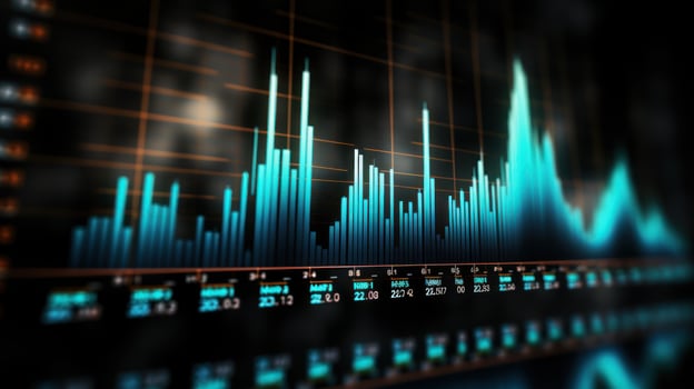 Financial growth  Graph showing upward trend in profits photo