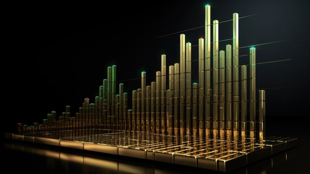 Financial growth  Graph showing upward trend in profits photo