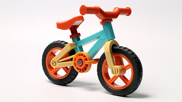 Displaying a 3D miniature Bicycle. Generative AI photo