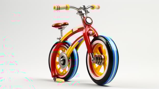 Displaying a 3D miniature Unicycle. Generative AI photo