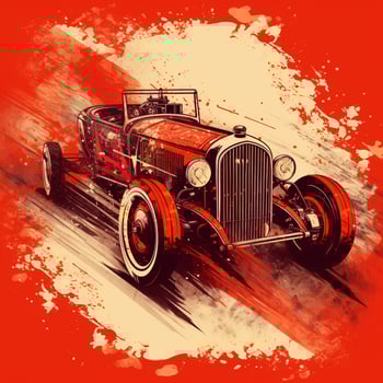 hot rod racer poster illustration photo