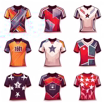 vector collection of sports shirt soccer kit photo