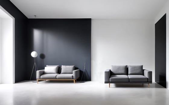 Indoor Interior Minimalism White Space Concept Background created with ai generative photo