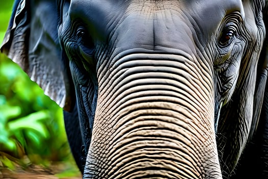 AI Generative of Elephant is under the endangered species photo