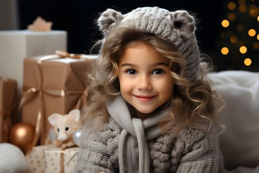 Christmas of a Girl or Boy. Generative Ai. photo