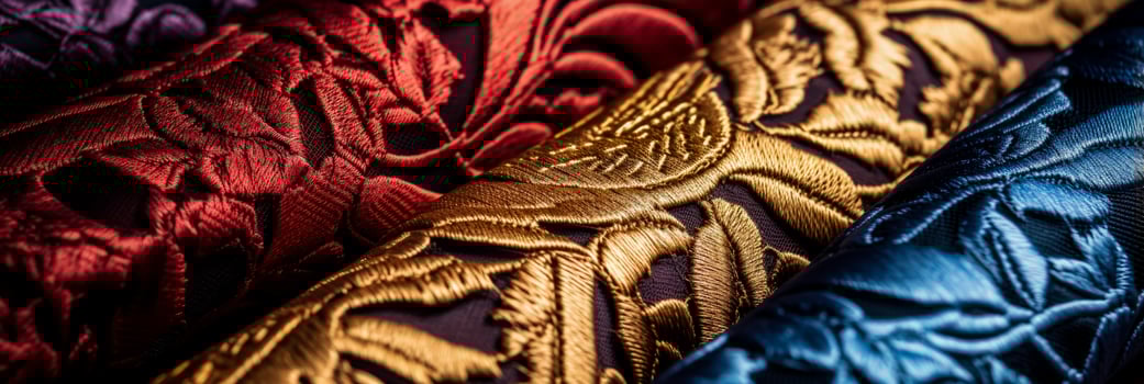 High resolution images showcasing detailed jacquard woven designs on textile backgrounds photo