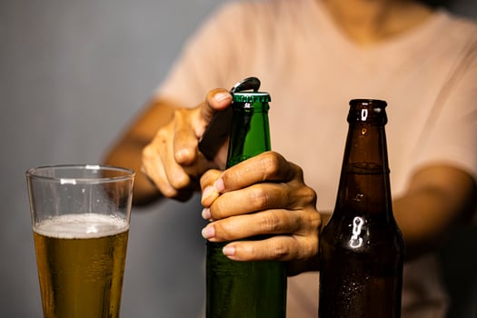 Hand Opening Cold Bottle Of Beer 01 photo