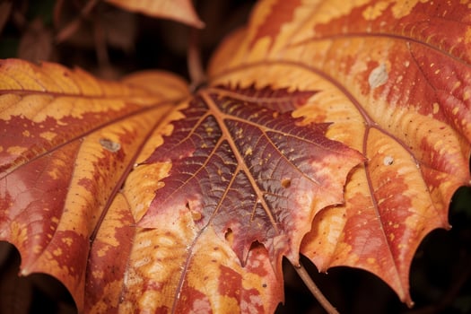 Captivating Autumn Leaves A Vibrant Close Up Shot. AI Generated. photo