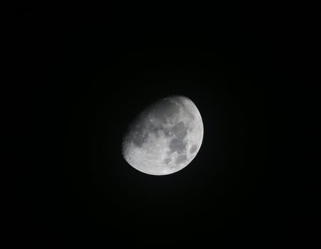 Night Photo of the full moon at the perigee point. Super Moon.
