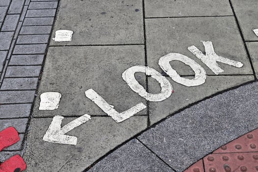 Warning signs on european streets. photo