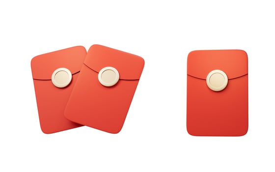 Chinese lucky red package, 3d rendering. photo