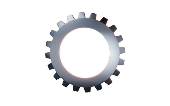 Mechanical gear with industry technology, 3d rendering. photo