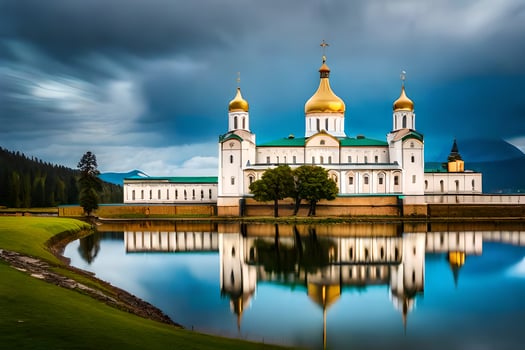 the church of the holy cross in the city of kazan. AI-Generated photo