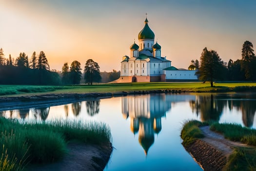 the church of the holy cross in the village of krasnodar, russia. AI-Generated photo