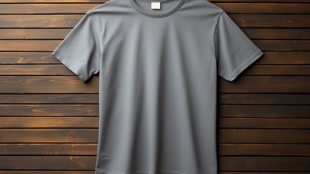 Photo gray tshirts with copy space mockup Generative AI