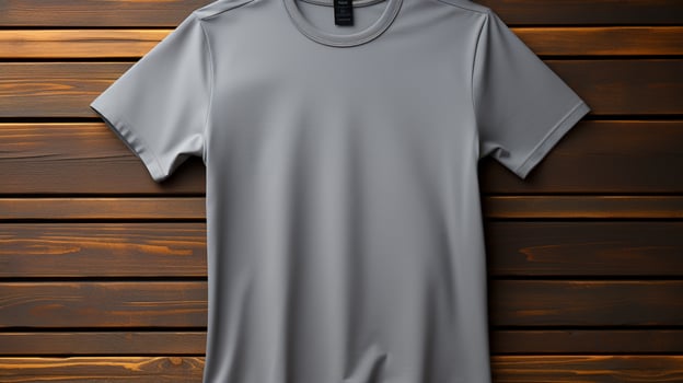 Photo gray tshirts with copy space mockup Generative AI