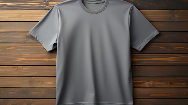 Photo gray tshirts with copy space mockup Generative AI