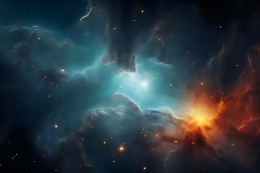 Colorful space galaxy cloud nebula. Stary night cosmos. Universe science astronomy. Supernova background wallpaper. generative ai photo