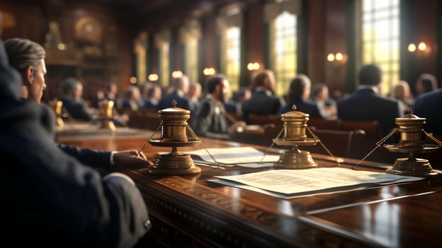 Judge's gavel. Judicial system justice and corruption concept photo