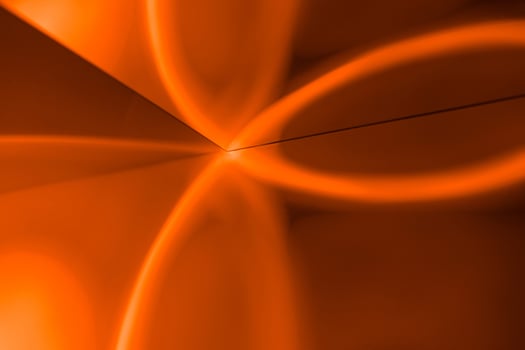 Aesthetic background with light sunset projector lamp photo