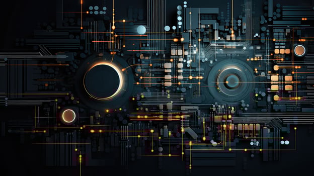 background technology circuit lines ai generated photo