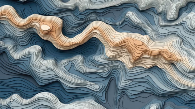 abstract terrain map contours ai generated photo