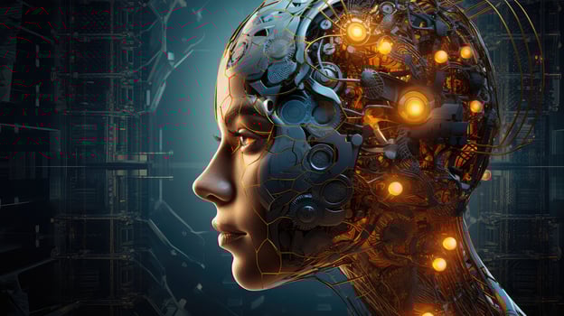 technology brain robot digital ai generated photo