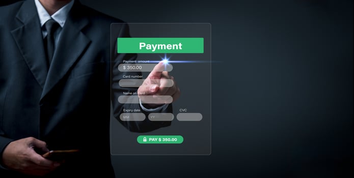 Businessman Using Smartphone to Make Digital Payment Online Transactions.Convenient and Secure Way to Make Online Payments.Digital Finance and banking, marketing Online Concept photo
